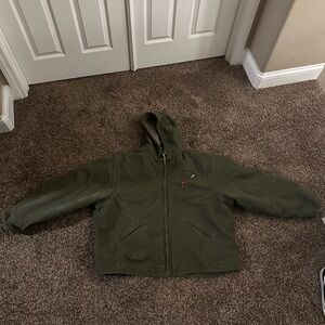 Green Carhartt work jacket